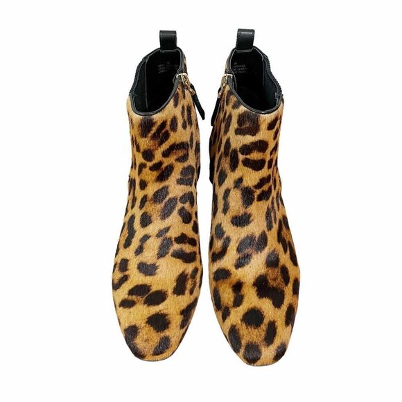 Talbots Leopard Calf Hair Ankle Boots - Picture 6 of 10